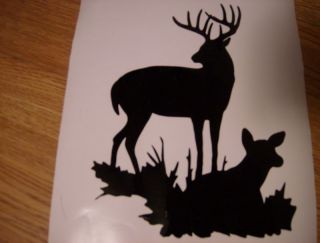 BUCK DOE deer hunter hunting decal sticker graphic
