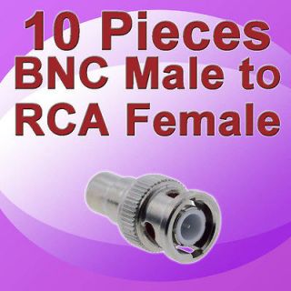 Male to RCA Female Coax Cable Connector Adapter Plug CCTV Video Camera