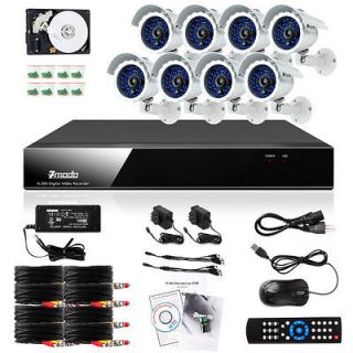Zmodo 8 IR Video Surveillance Camera System CCTV DVR 8CH Channel 1TB