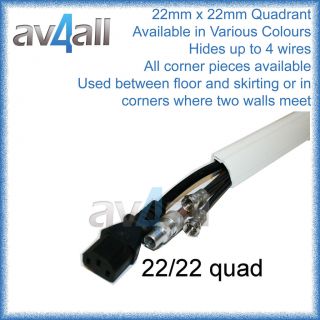 Line 22x22 Quadrant Cable Covers Wire Hiding Trunking to hide TV Wires
