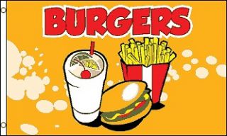 BURGERS FLAG Burger Van Food Stall Catering Trailer
