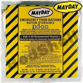 10) MAYDAY 3600 Calorie Bars Emergency Survival Food MRE Rations Food