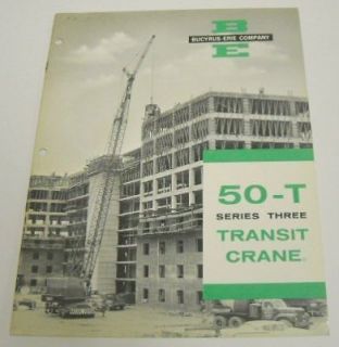 Bucyrus Erie 1963 50T Series 3 Transit Crane Brochure