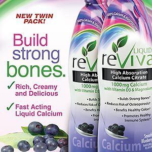 32 oz Liquid Reviva Calcium 1000 mg smooth blueberry