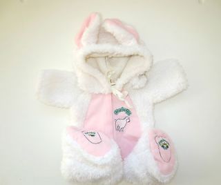 Cabbage Patch Clothes Sleeper Costume White & Pink Lamb Fuzzy Logo