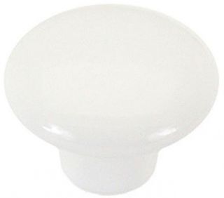 Small Ceramic Cabinet Drawer Knob 3/4 inch White 1