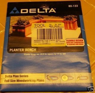 New in Package DELTA Planter Bench Woodworking Plan