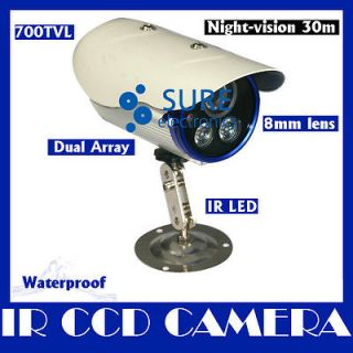 CCD 2.8mm Lens MIC 24IR Audio Video Dome CCTV Security Camera W1 7A