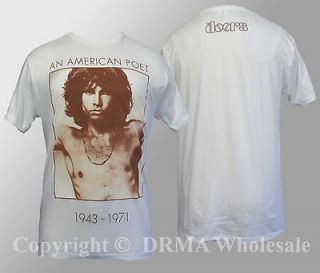 Authentic THE DOORS Jim Morrison American Poet Slim Fit T Shirt S M L