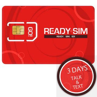 SIM Unlimited Talk +Text International SMS GSM Voicemail Caller ID