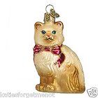 HIMALAYAN KITTY CAT OLD WORLD CHRISTMAS GLASS ANIMAL ORNAMENT 12089