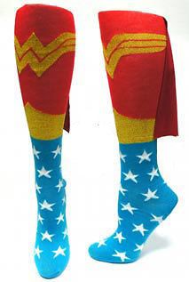 Socks Wonder Woman Caped Knee Socks fun hero costume dress up
