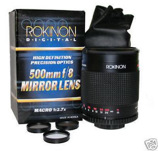 Rokinon 500mm/1000mm Mirror Lens for Canon 60D 50D 7D 5D 40D 30D 20D
