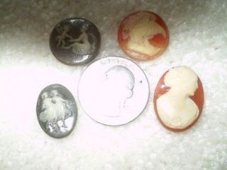Cameo Jewelry Making Inserts. Old Plastic. Rare. Vintage. Classical
