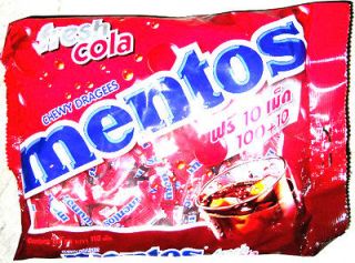 MENTOS FRESH COLA FLAVOURED CHEWY DRAGEES CANDY CONFECTIONARY DRAGEES