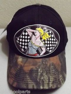 Trucker Hat,FARM GIRL,Mossy Oak Camo, 6 panel,Rat Rod, Rockabilly