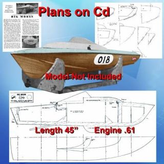 RADIO CONTROL SCALE OFFSHORE RACER NOTES & PLANS on CD