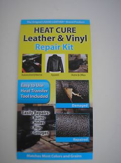 NEW Heat Cure Leather Vinyl Repair Kit for Burns, Holes, and Rips Car