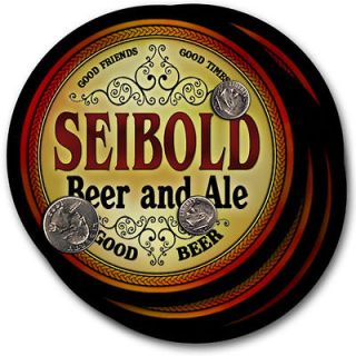 Seibold s Beer & Ale Coasters   4 Pack