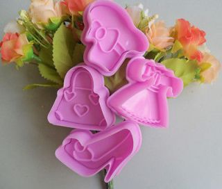 4P Clothing Chocolate Candy Sugarcraft Cake Decoration Mold Cookie