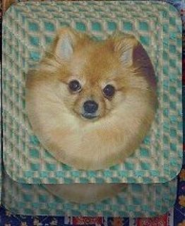 POMERANIAN Red Rubber Backed Coasters #3104