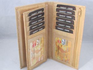 CHECKBOOK CREDIT CARD HOLDER TAN NEW WITH PULL OUT CHECKBOOK FREE