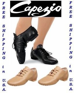Capezio Jazz Dance Shoes Split Sole Oxford Leather EJ1 E Series Brand
