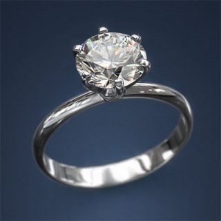 Mine Cut Diamond Ring 2 Carat D SI1 14k White 2 Karat Lady Custom