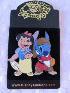 Lilo & Stitch Wear Snow White Costumes Jumbo LE Pin on Card