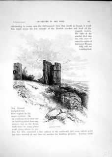 3404 View Hadleigh Castle River Thames 1885 Cassell Print