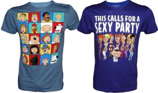 Mens Family Guy Character & Cartoon T Shirts New Designs Officially