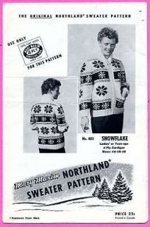 1950s Mary Maxim Snowflake Cardigan Knitting Pattern Ladies 14 16 18