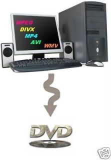 CONVERT, COPY & RIP AVI,MPG,MOV,WM V,ASF,FLV TO DVD/CD