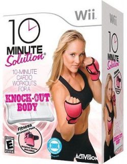 Nintendo Wii 10 MINUTE SOLUTION with Weight Gloves Cardio Training
