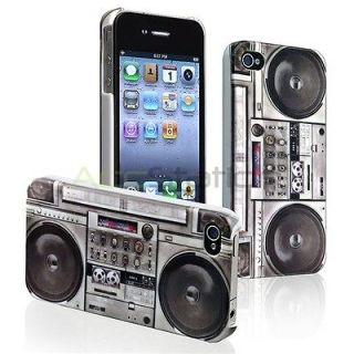 OLD RADIO CASSETTE PLAYER HARD SKIN CASE COVER MASK FOR APPLE IPHONE 4