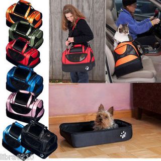 COMBO Carrier / Car Seat / Dog Cat Pet Bed 7 Colors Small Medium NEW