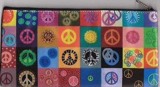PEACE Sign PENCIL Case Travel Cosmetic Bag Pouch School Box Crayons