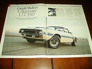 1970 CARROLL SHELBY GT350 PAXTON SUPERCHARGED ***ORIGINAL ARTICLE***
