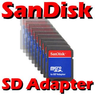 Lot 10 SanDisk MicroSD MicroSDHC to SD HC ADAPTER +Case