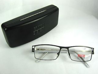 Ebony EEC12 Black Eyeglasses Mens Frames Authentic NEW