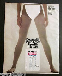Vintage 1968 Image of Girls Legs Standing in Hip Lets Pantyhose 60s