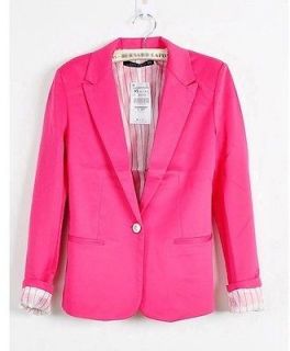 Celebrity Style Womens Candy Colours Boyfriend Blazer Suit Jacket UK