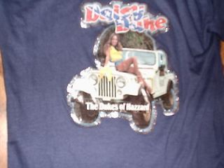 Vintage Daisy Duke Dukes of Hazzard Shirt Jeep Dixie RARE Cute shiny