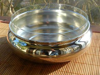 Christofle silverplate and crystal Salad bowl