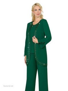 Misty Lane 13474 Green Terracotta Cocktail Evening Pant Suit Outfit