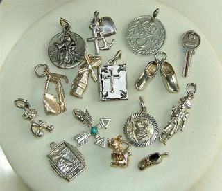 Vintage Lot 15 Solid Silver Charms