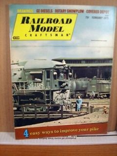 Railroad Model Craftsman Magazine February 1975 Drawings GE Diesels