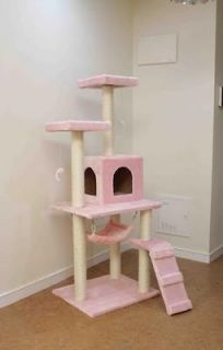 New Beige/leopard skin/Pink 57 Cat Tree Condo Furniture Scratch Post