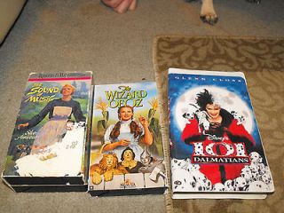 Musical 3 Movie VHS Tape LOT Sound of Music (2), Wizard of Oz, 101
