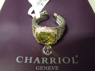 1195 Philippe Charriol Geneve 18K Gold Diamond Quartz Steel Cable